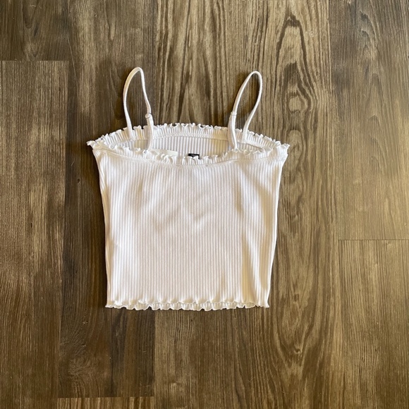 White Knit Crop/Cami Top (Size Medium) - Picture 2 of 3